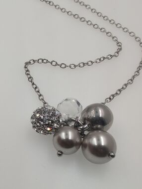 J.Crew Pearl & Crystal Cluster Necklace Jcd1